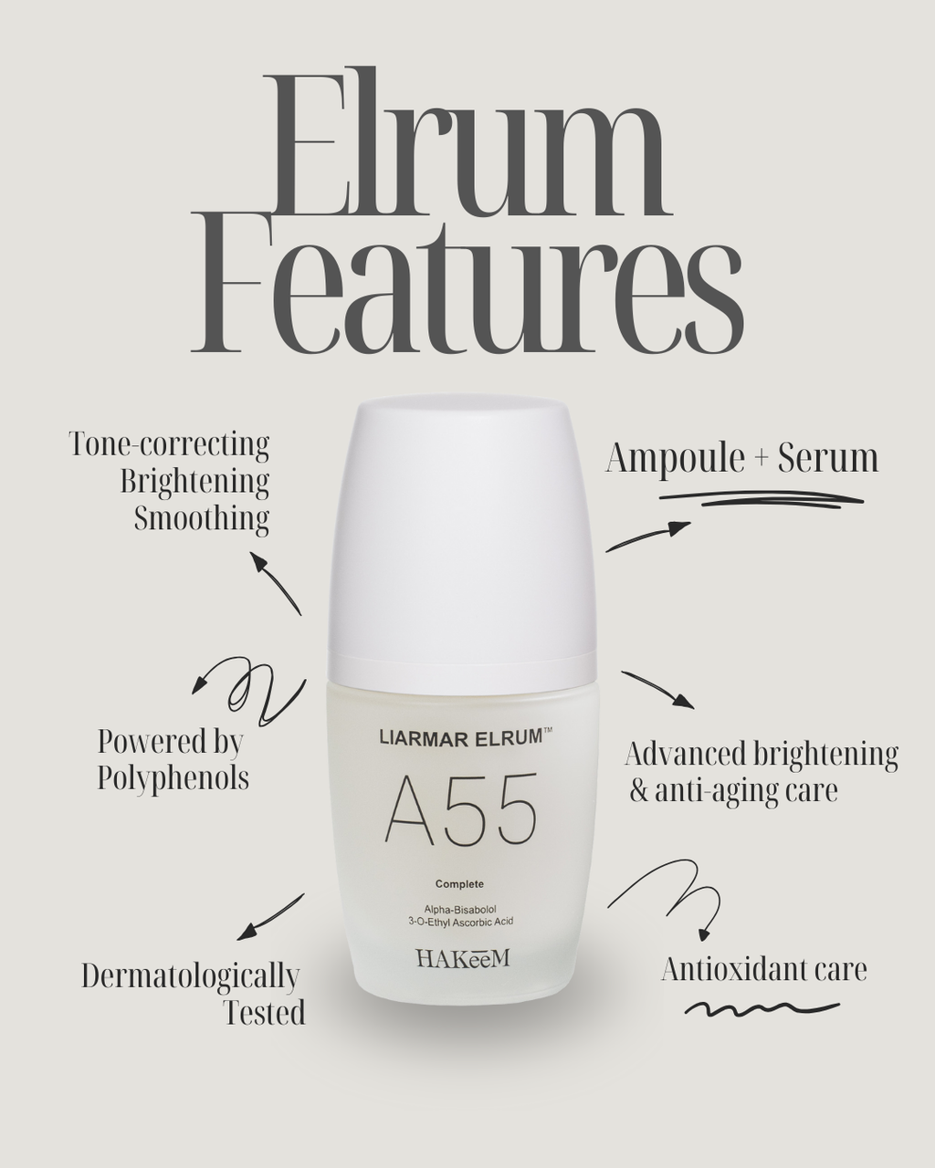 [HAKEEM] A55 WHITENING ELRUM • TONE CARE