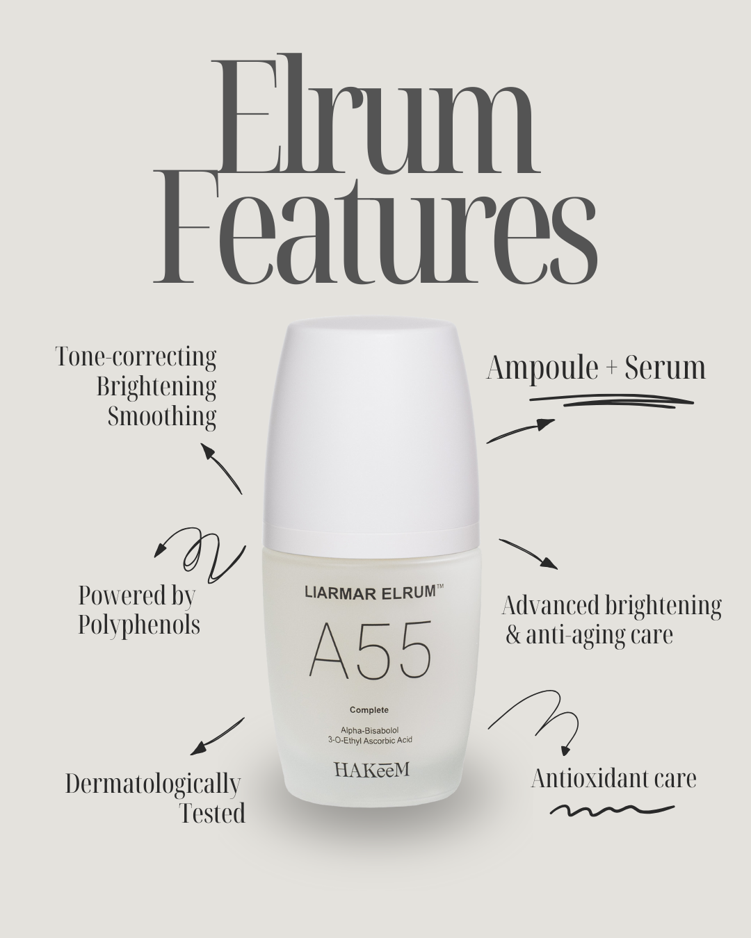 [HAKEEM] A55 WHITENING ELRUM • TONE CARE