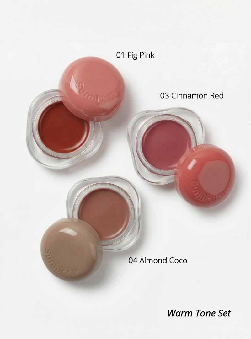 [Sunnicorn] Avocado Glow Lip & Cheek 3 Set (Cool & Warm)