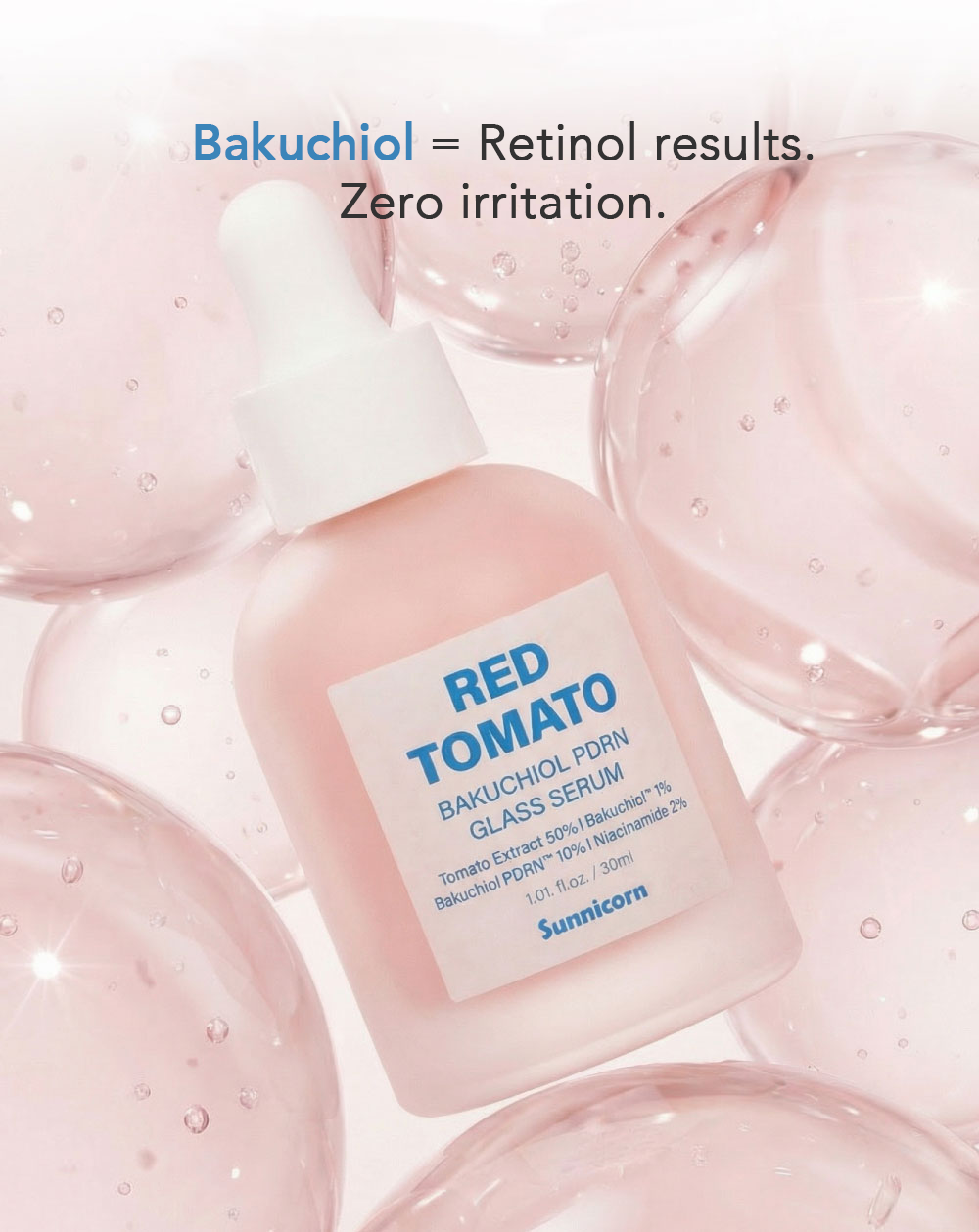 [SUNNICORN] Red Tomato Bakuchiol PDRN Glass Serum